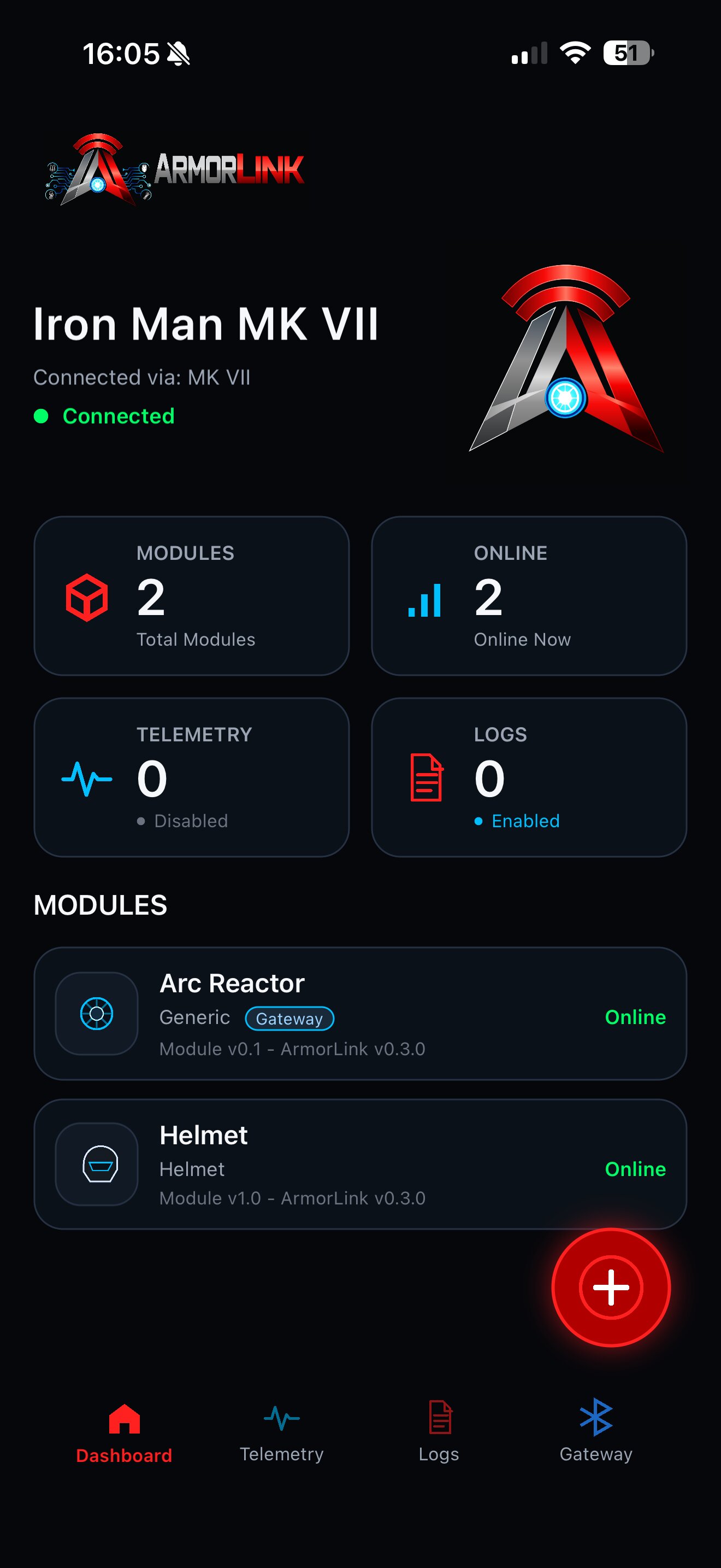 ArmorLink dashboard